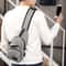 Men Chest Bag with USB Port Lightweight Crossbody Shoulder Sling