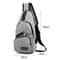 Men Chest Bag with USB Port Lightweight Crossbody Shoulder Sling
