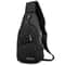 Men Chest Bag with USB Port Lightweight Crossbody Shoulder Sling