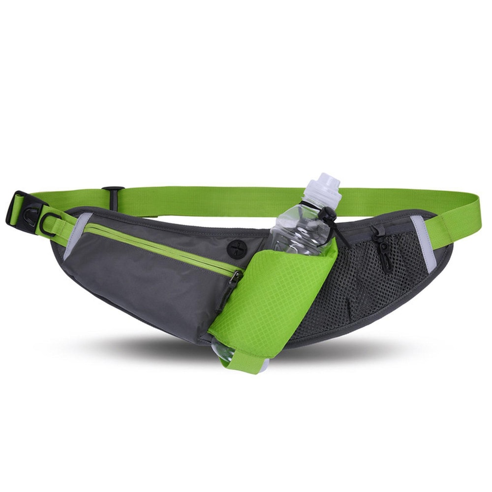 Waterproof Running Waist Bag With Bottle Holder And Phone Pouch 12