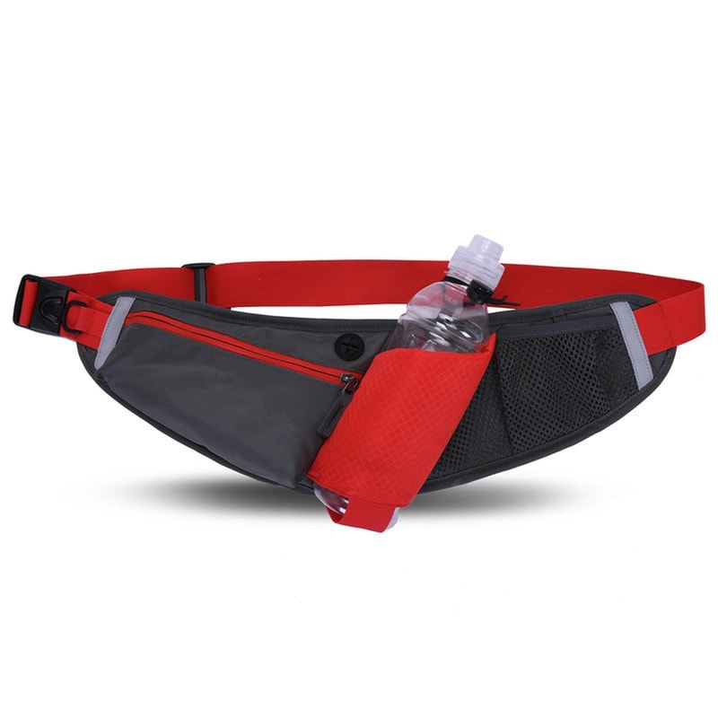 Waterproof Running Waist Bag With Bottle Holder And Phone Pouch 14