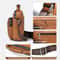 Retro Mens Crossbody Bag Waterproof PU Leather Business Shoulder Bag 4