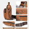 Retro Mens Crossbody Bag Waterproof PU Leather Business Shoulder Bag 4