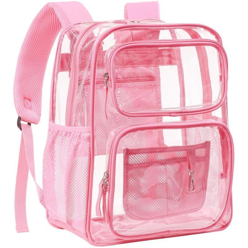 Clear Waterproof PVC Backpack For School Travel And Events 10