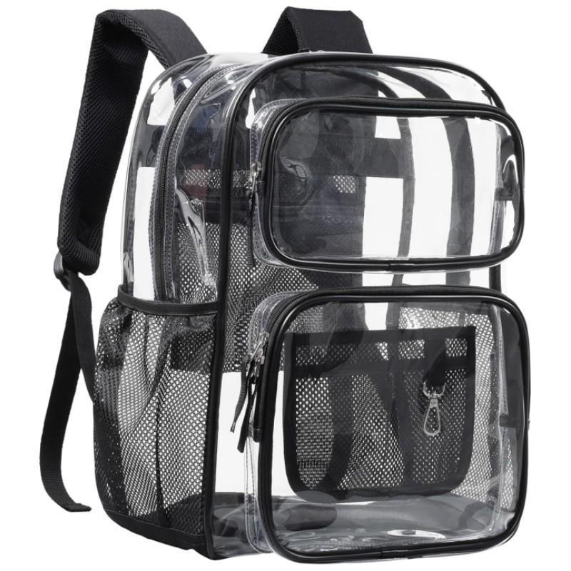 Clear Waterproof PVC Backpack For School Travel And Events 9