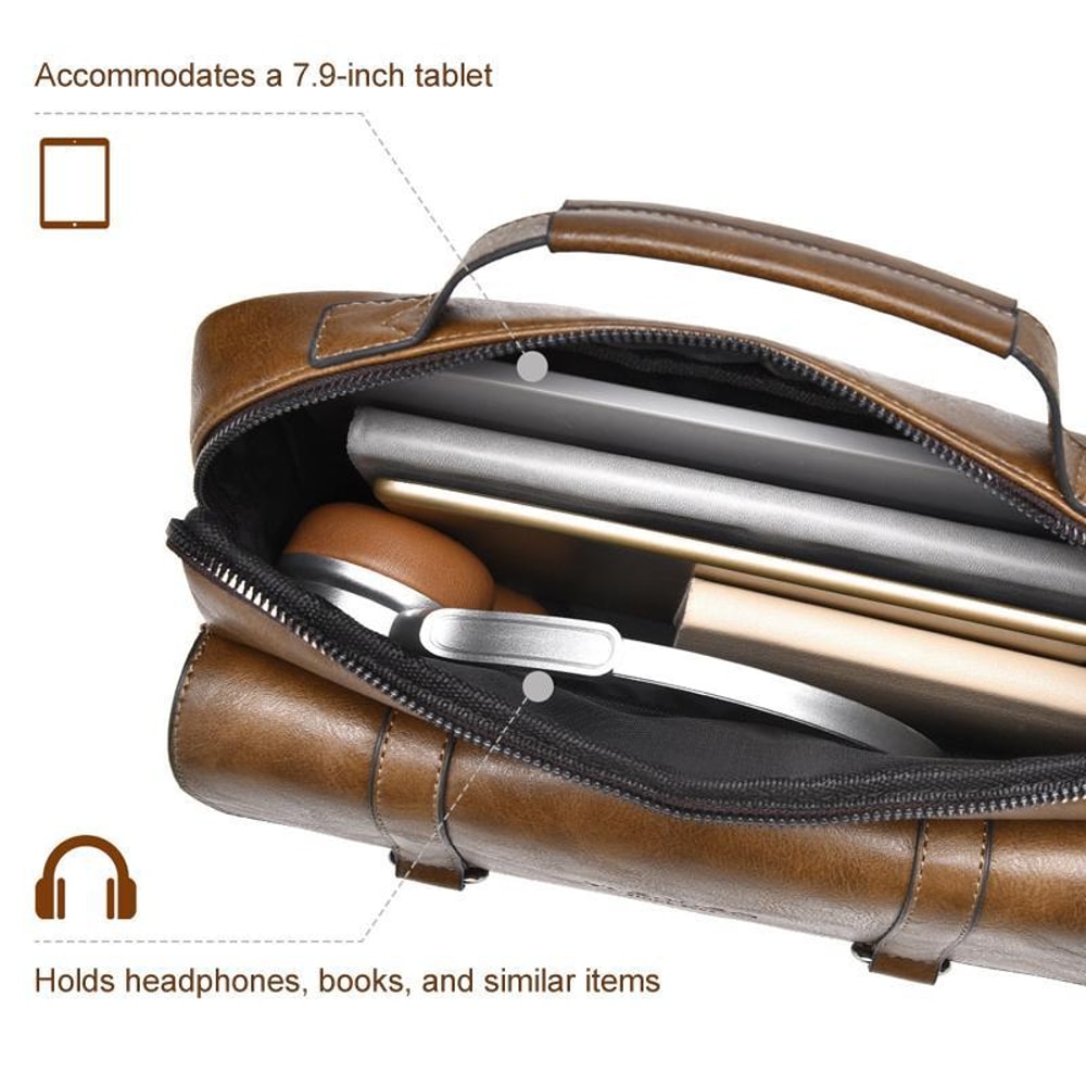 Waterproof PU Leather Messenger Bag For Men 3