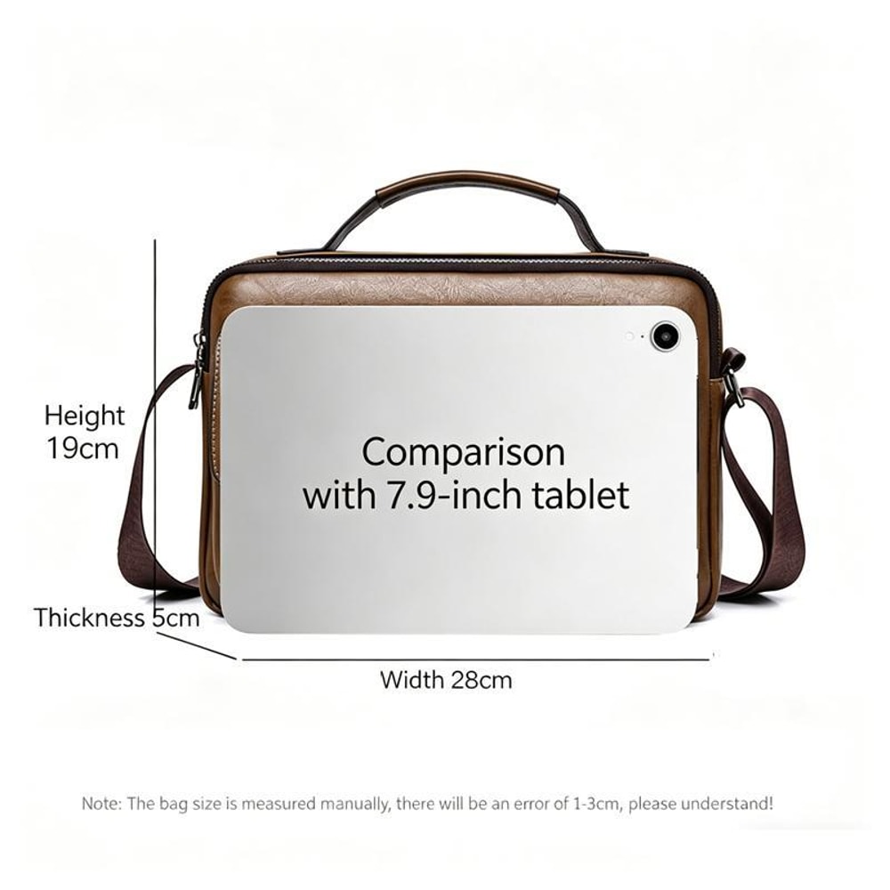 Waterproof PU Leather Messenger Bag For Men 7