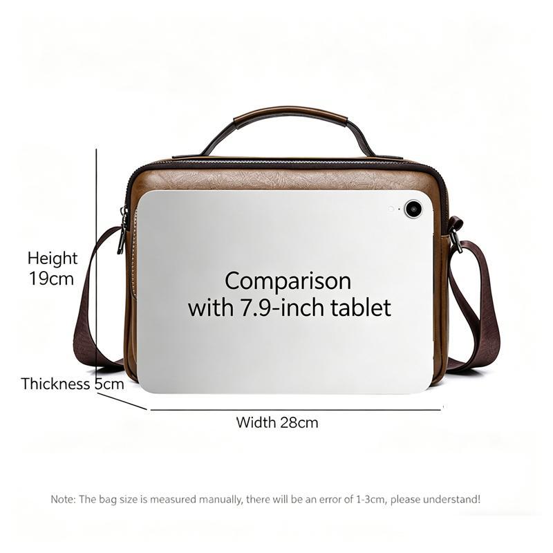 Waterproof PU Leather Messenger Bag For Men 7
