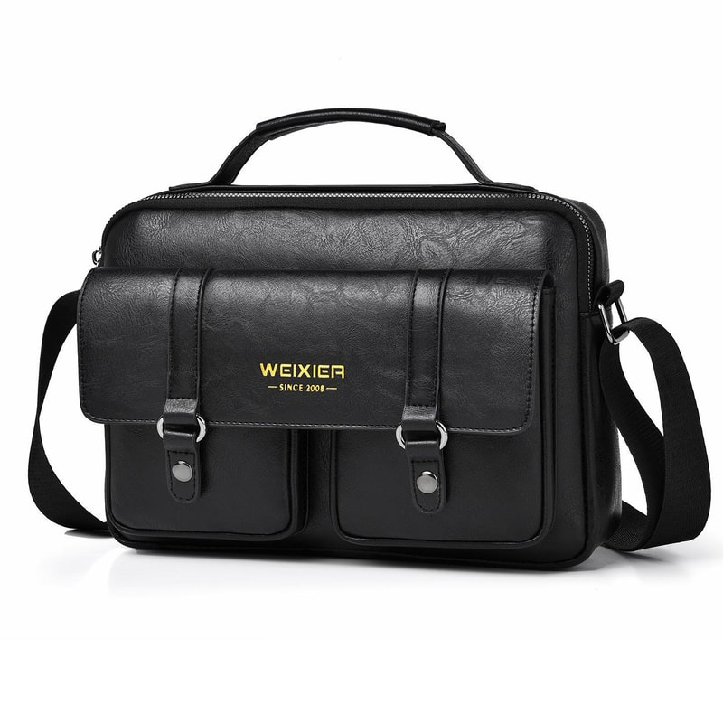 Waterproof PU Leather Messenger Bag For Men 8