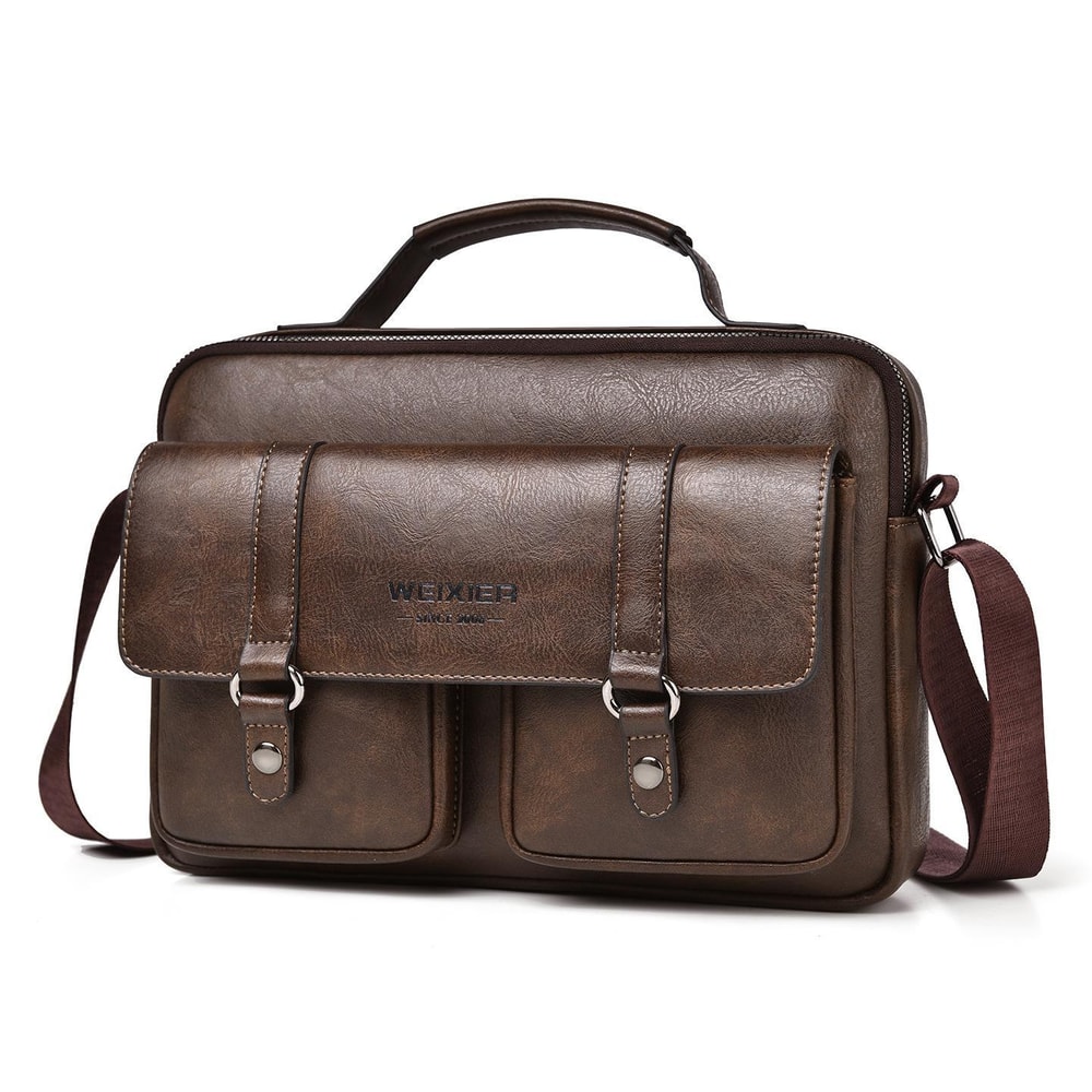 Waterproof PU Leather Messenger Bag For Men 10