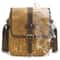 Mens Waxed Canvas Crossbody Bag Vintage Leather Messenger Bag for Daily Commute
