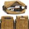 Mens Waxed Canvas Crossbody Bag Vintage Leather Messenger Bag for Daily Commute