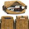 Mens Waxed Canvas Crossbody Bag Vintage Leather Messenger Bag for Daily Commute