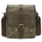 Mens Waxed Canvas Crossbody Bag Vintage Leather Messenger Bag for Daily Commute