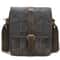 Mens Waxed Canvas Crossbody Bag Vintage Leather Messenger Bag for Daily Commute