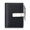 Women Compact Wallet with Snap Closure and Zippered Coin Pocket