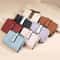 Women Compact Wallet with Snap Closure and Zippered Coin Pocket