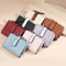 Women Compact Wallet with Snap Closure and Zippered Coin Pocket