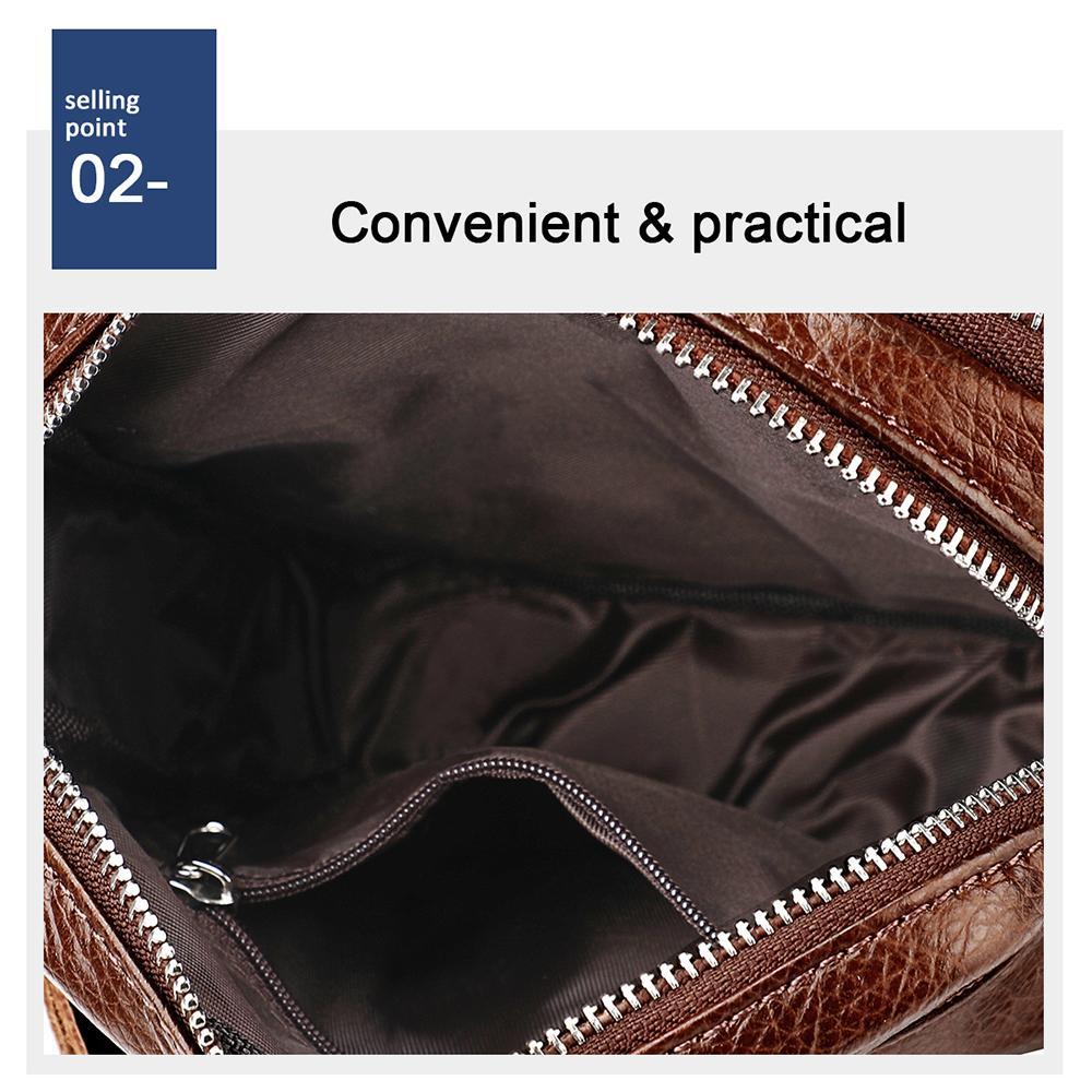 Mens Genuine Leather Crossbody Shoulder Bag For Work And Travel 9