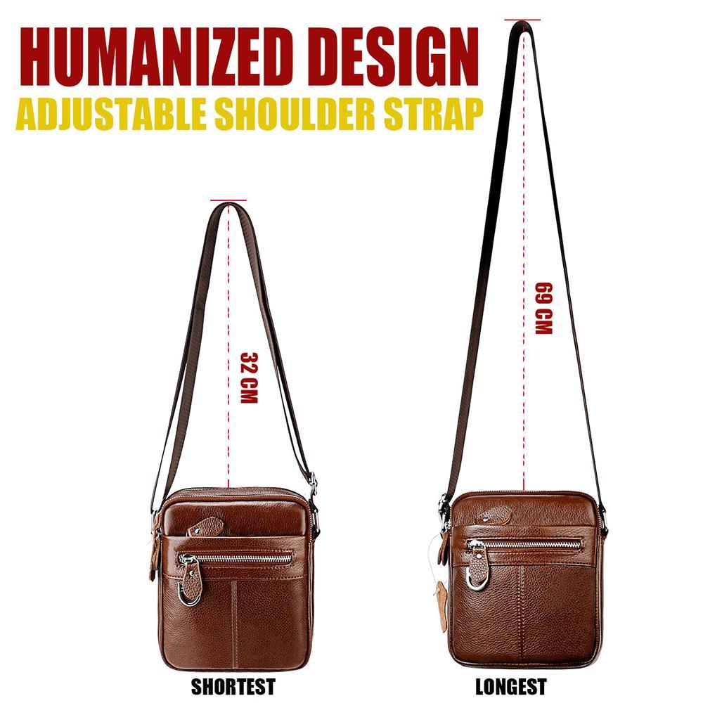 Mens Genuine Leather Crossbody Shoulder Bag For Work And Travel 4