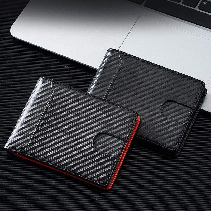 Mens Carbon Fiber Card Holder Minimalist Multi Slot Wallet 1