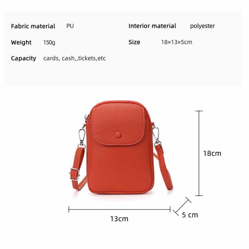 Pebble Grain Phone Crossbody Bag For Women Compact Shoulder Purse 6