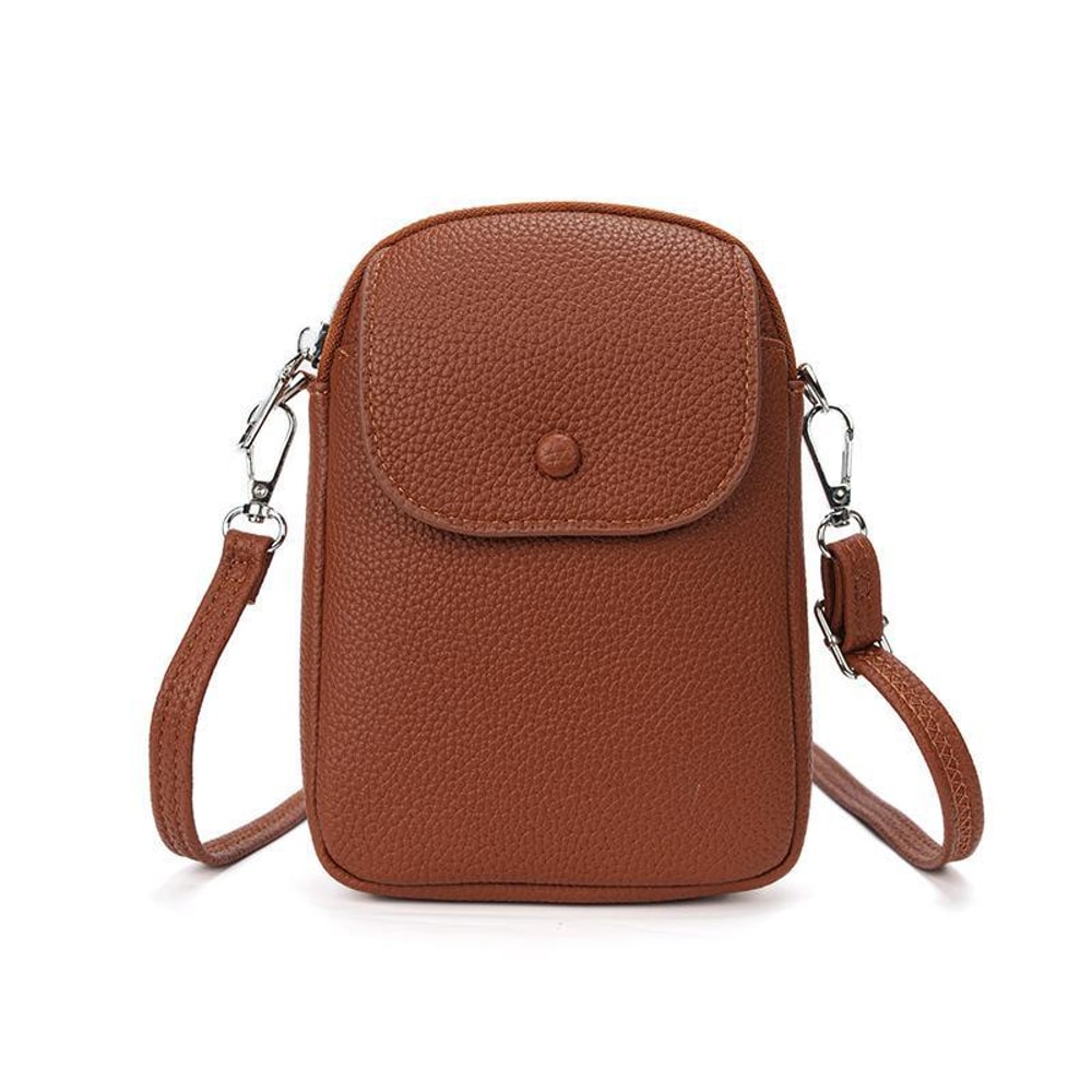 Pebble Grain Phone Crossbody Bag For Women Compact Shoulder Purse 8