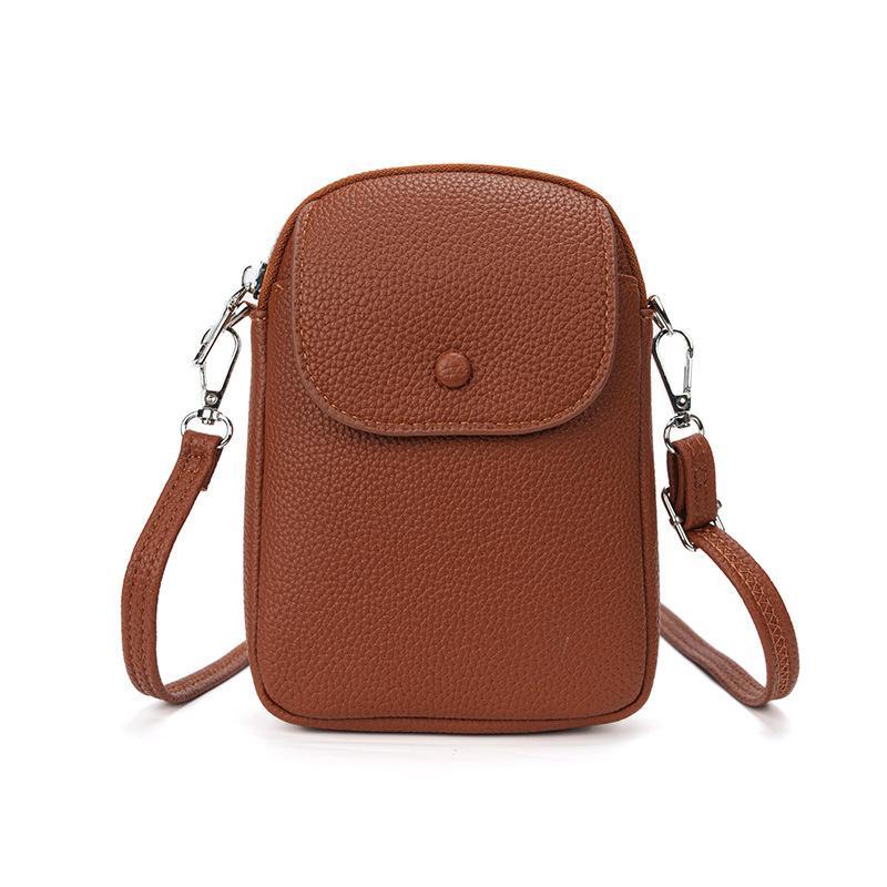 Pebble Grain Phone Crossbody Bag For Women Compact Shoulder Purse 8