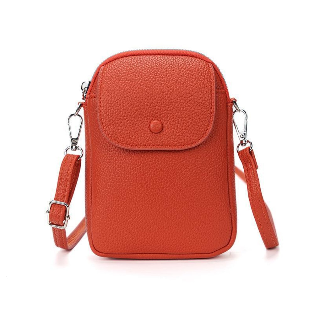 Pebble Grain Phone Crossbody Bag For Women Compact Shoulder Purse 9