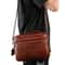 Luxury Top Grain Leather Handbag Brown Multi Functional Shoulder Bag 0