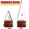 Luxury Top Grain Leather Handbag Brown Multi Functional Shoulder Bag 2