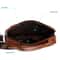 Luxury Top Grain Leather Handbag Brown Multi Functional Shoulder Bag 3