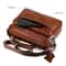 Luxury Top Grain Leather Handbag Brown Multi Functional Shoulder Bag 4