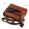 Luxury Top Grain Leather Handbag Brown Multi Functional Shoulder Bag 4