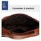 Luxury Top Grain Leather Handbag Brown Multi Functional Shoulder Bag 6