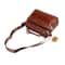 Luxury Top Grain Leather Handbag Brown Multi Functional Shoulder Bag 7