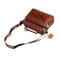 Luxury Top Grain Leather Handbag Brown Multi Functional Shoulder Bag 7