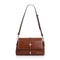 Vintage Waxed Leather Crossbody Bag Womens Small Shoulder Purse with Metal Buckle