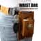 Genuine Leather Mens Belt Pouch Outdoor Mobile Phone Waist Bag