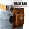 Genuine Leather Mens Belt Pouch Outdoor Mobile Phone Waist Bag