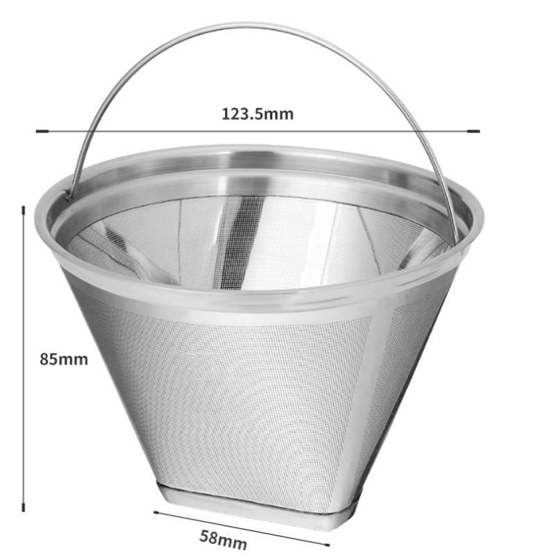 Universal Stainless Steel Reusable Coffee Filter Basket for Drip Coffee Makers