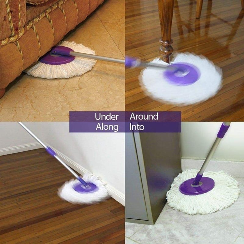 Premium Rotating Replacement Mop Pad Fine Fiber Microfiber Floor Cleaning Head 7