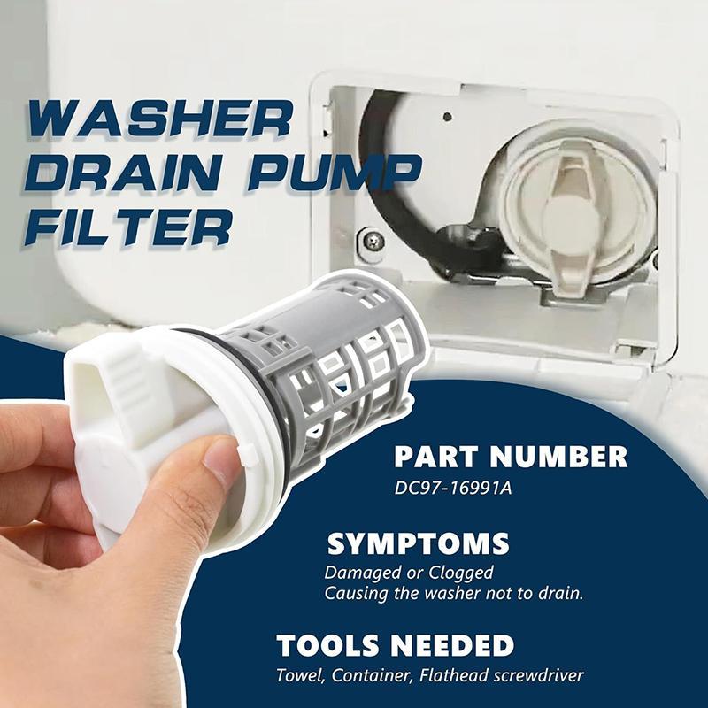 Premium Washing Machine Drain Pump Filter Replacement For Samsung Compatible Parts 2