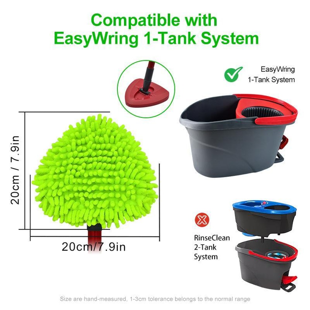 Premium Replacement Mop Pads for EasyWring Mop Pads Machine Washable Spin Mop Refill