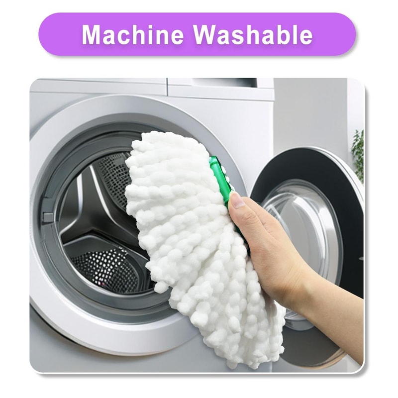 Libman Tornado Spin Mop Microfiber Replacement Mop Head Pad for Multi Surface Cleaning