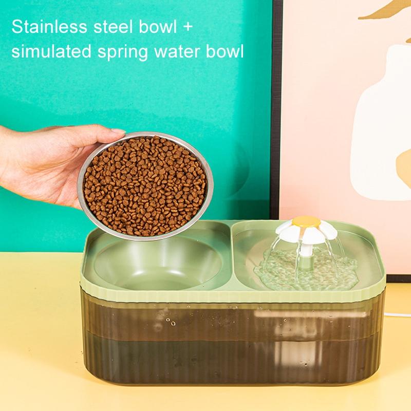 Automatic Heated Pet Water Feeder Bowl For Cats And Dogs 5