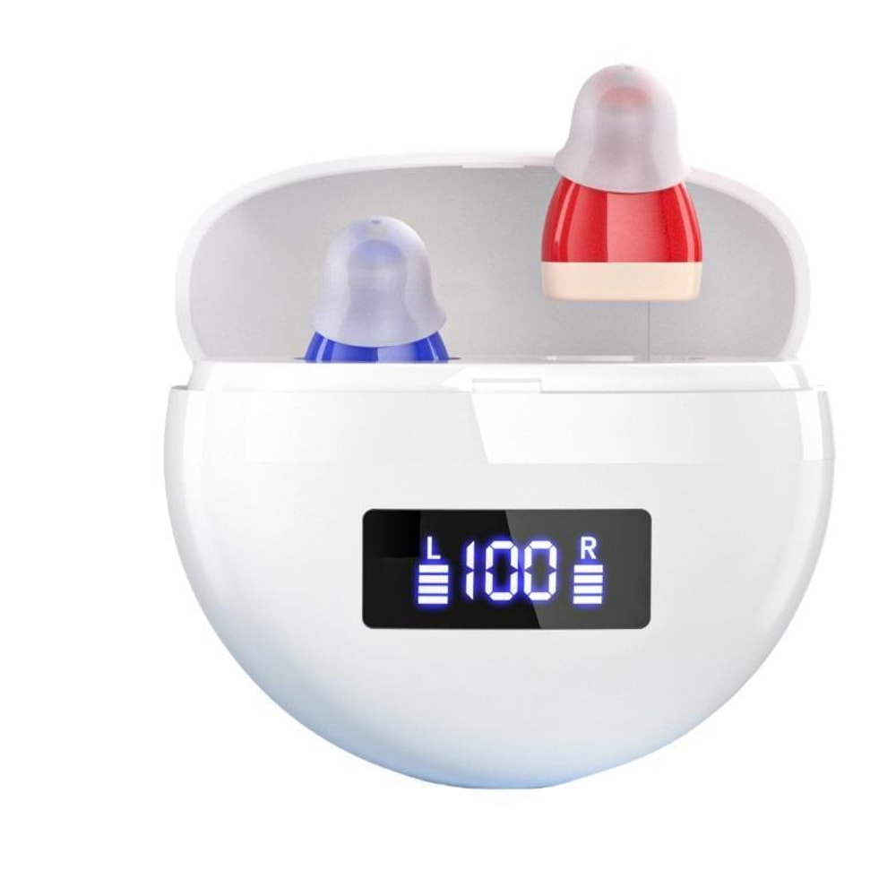 Premium Invisible Hearing Aids With Digital Display Charging Case Rechargeable Noise Cancelling Sou 7