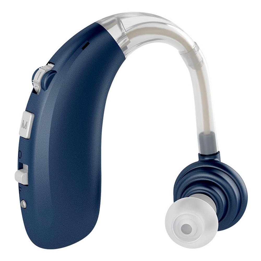 Rechargeable Earhook Hearing Amplifier with Noise Reduction for Adults and Seniors
