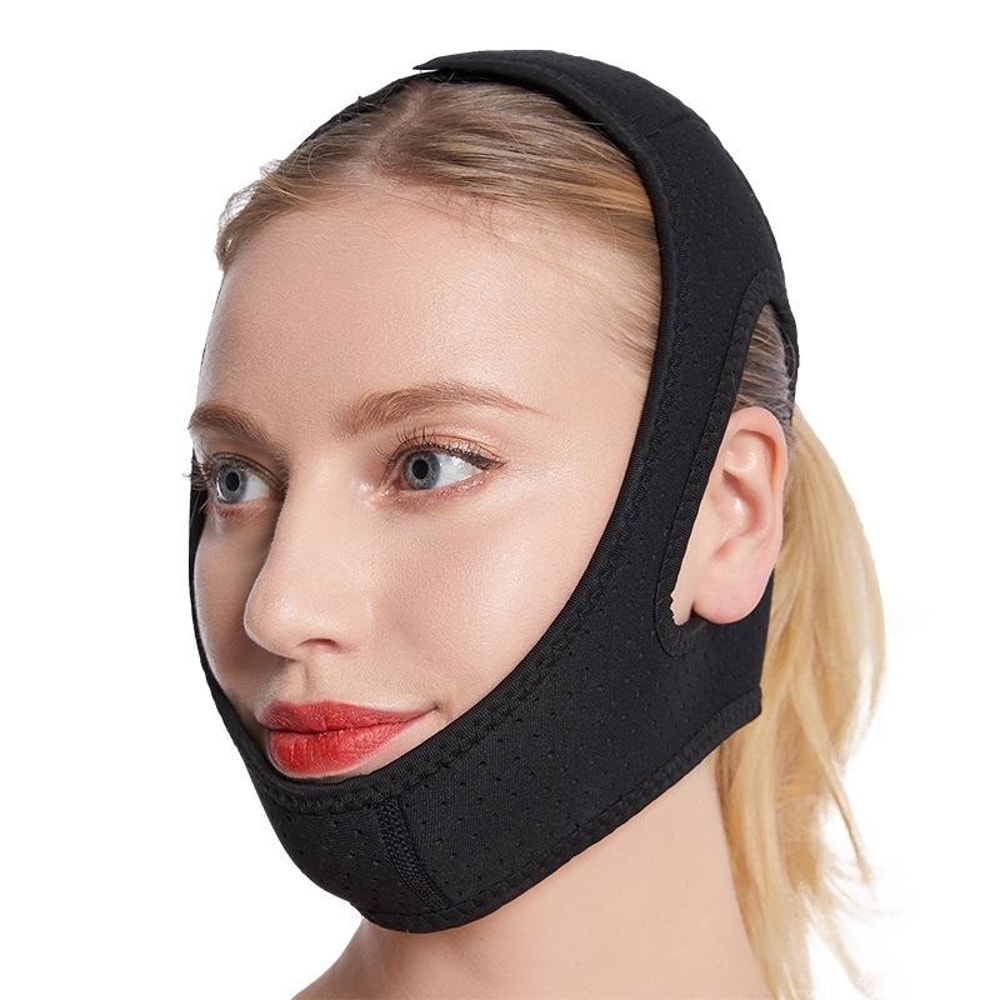 Tri Comfort Anti Snoring Chin Support Belt Adjustable Sleep Relief Strap 0