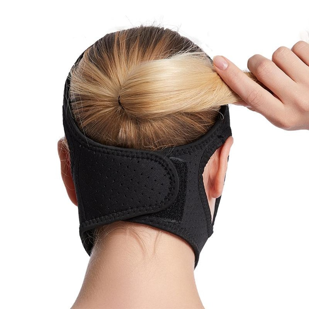 Tri Comfort Anti Snoring Chin Support Belt Adjustable Sleep Relief Strap 3